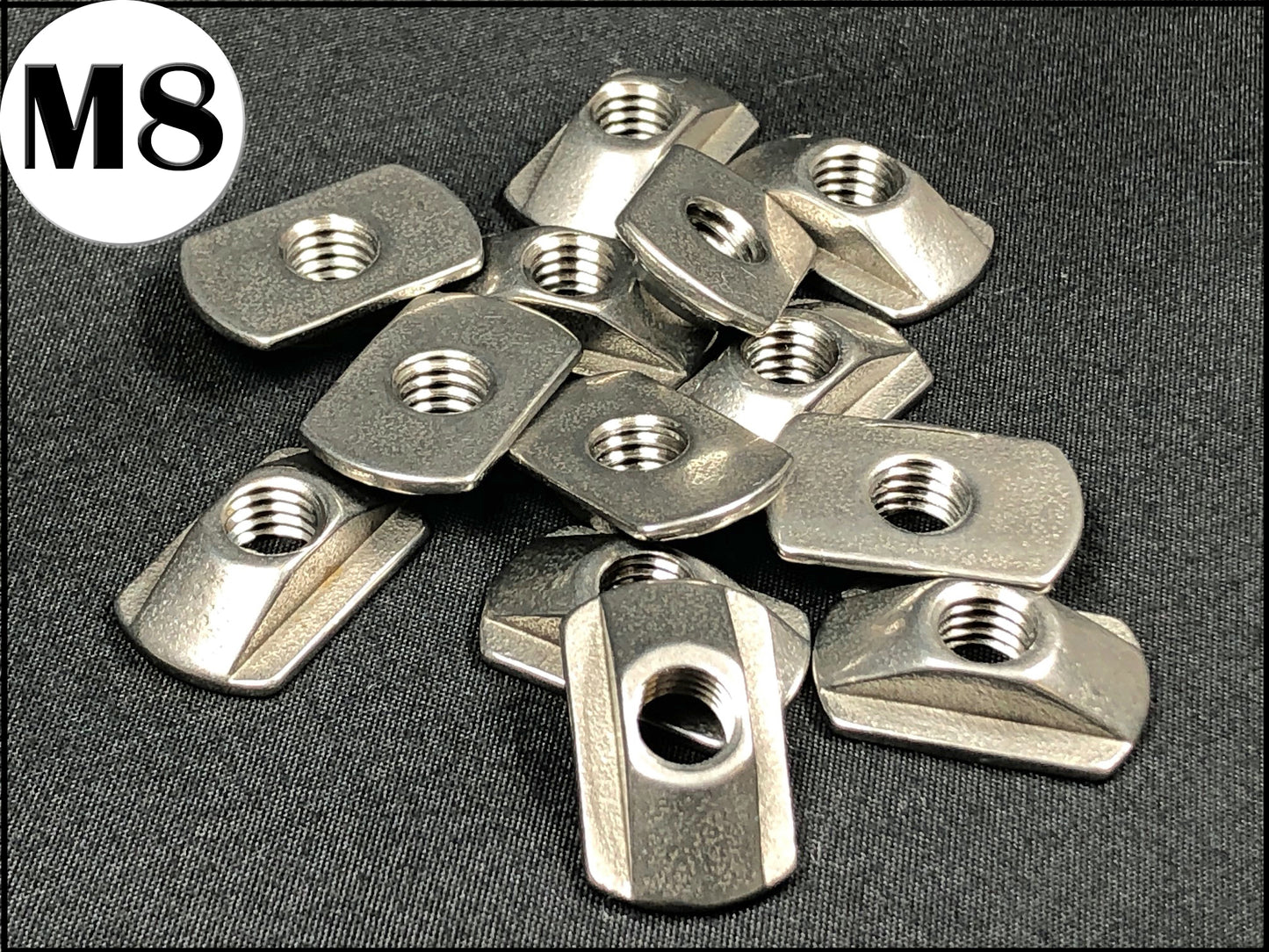 M8 Stainless Steel Low Profile T-nuts Each
