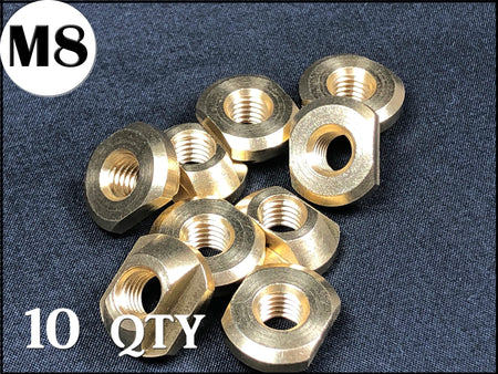 M8 Brass T-nuts Pack of 10
